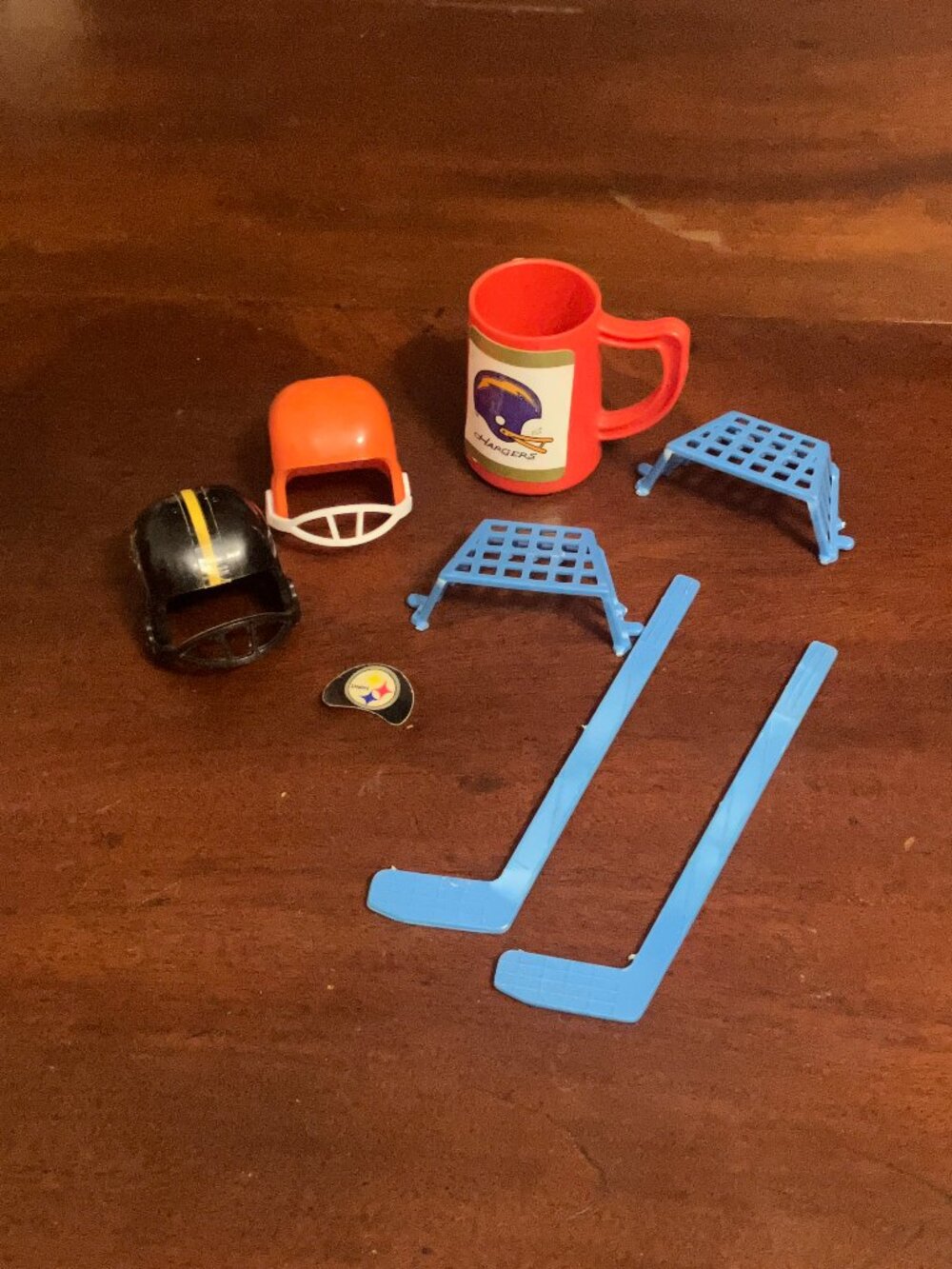 Lot of Vintage Plastic Sports-Themed Cake / Cupcake Toppers or Toy Parts